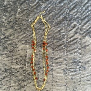 Gold and brown beads